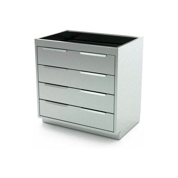 Aero Stainless Steel Base Cabinet, BC-3300, 4 Drawers, 30 in W x 21 in D x 36 in H BC-3300 - main